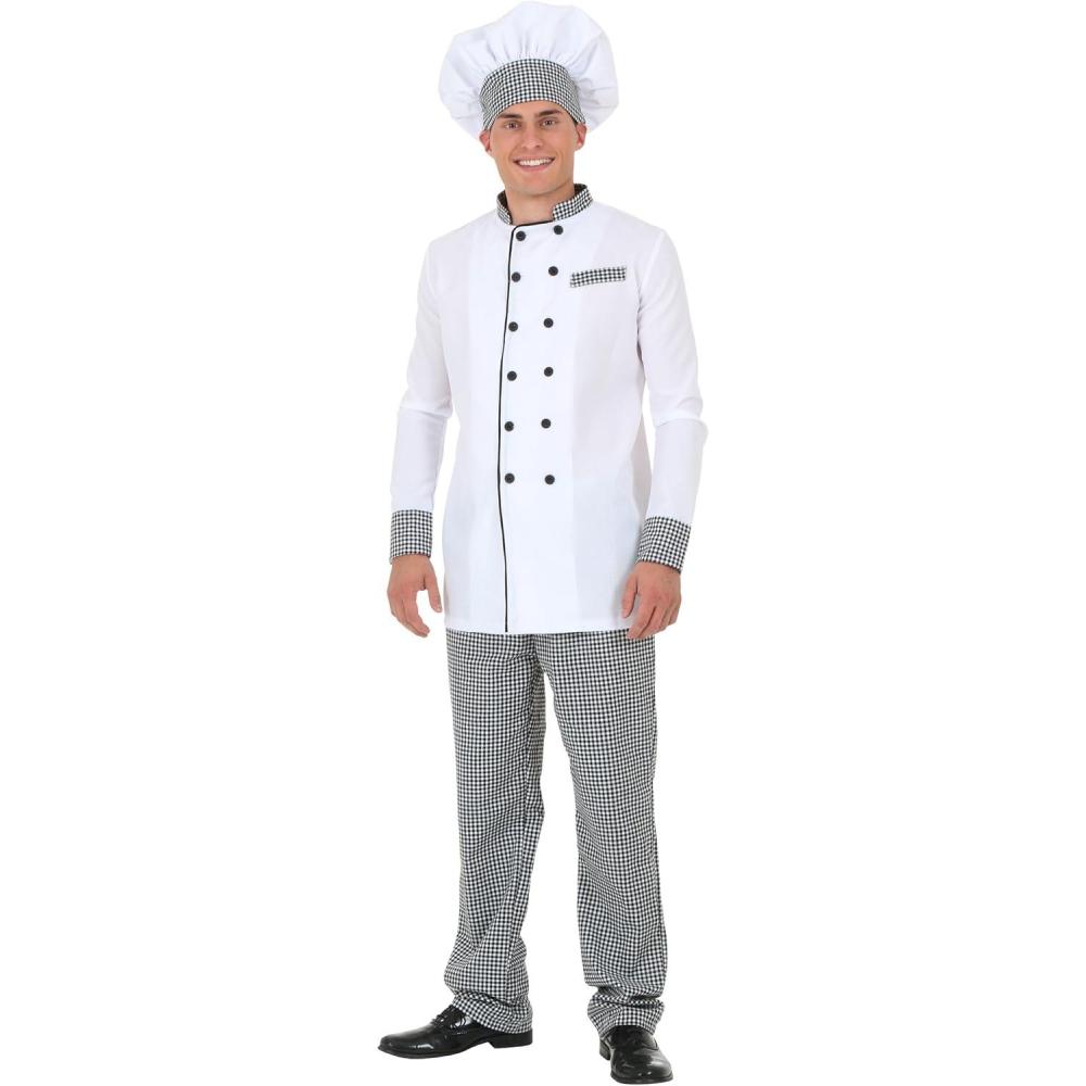 imageAdult Chef Halloween Costume  Complete Cooking Outfit with Shirt Pants ampamp Hat for Themed Events and Cooking PartiesCostume