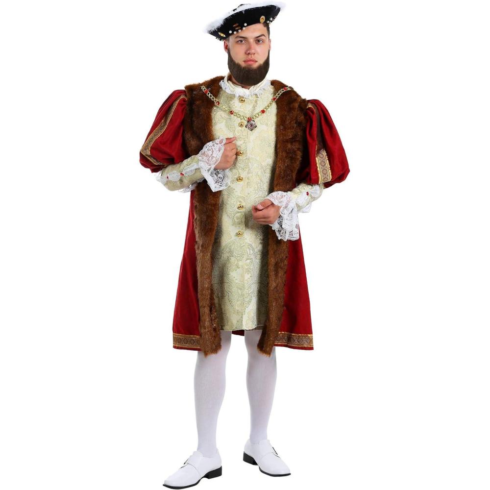 imageAdult Henry The VIII Costume for Men Royal English King Halloween Costume Henry the Eighth Regalia