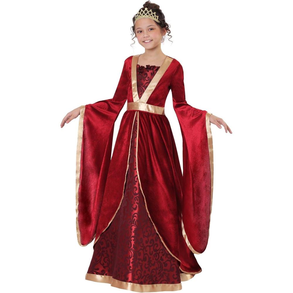 imageEnchanting Renaissance Aura Deluxe Girls Maiden Costume  Transport to a Time of Splendor and Nobility