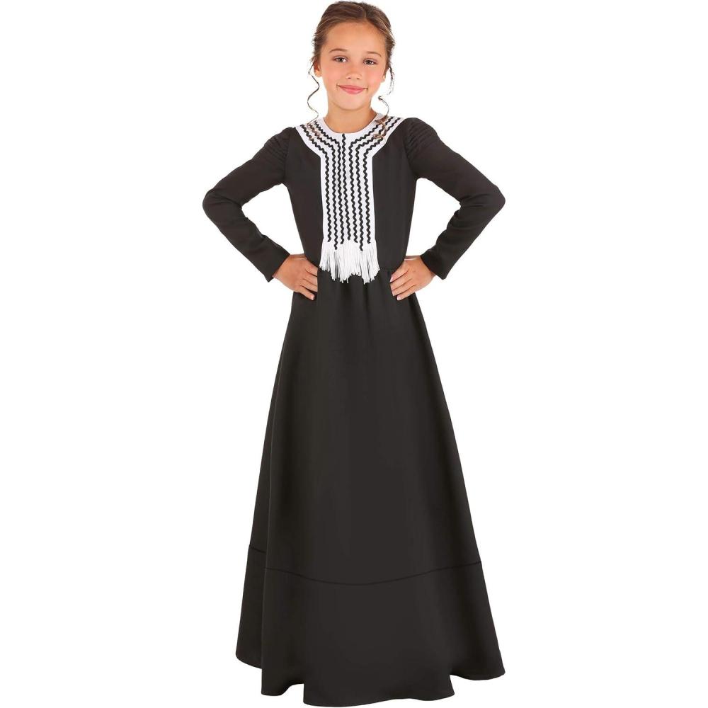 imageGirls Marie Curie Halloween Costume Kids Historical Scientist Outfit with Long Sleeve Dress for DressUp