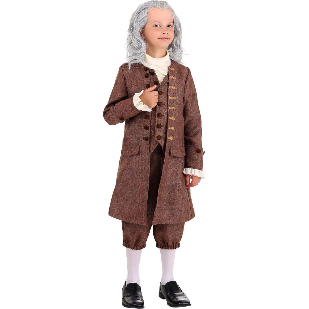 imageKids Benjamin Franklin Colonial Costume Boys American Revolution Benjamin Franklin Costume