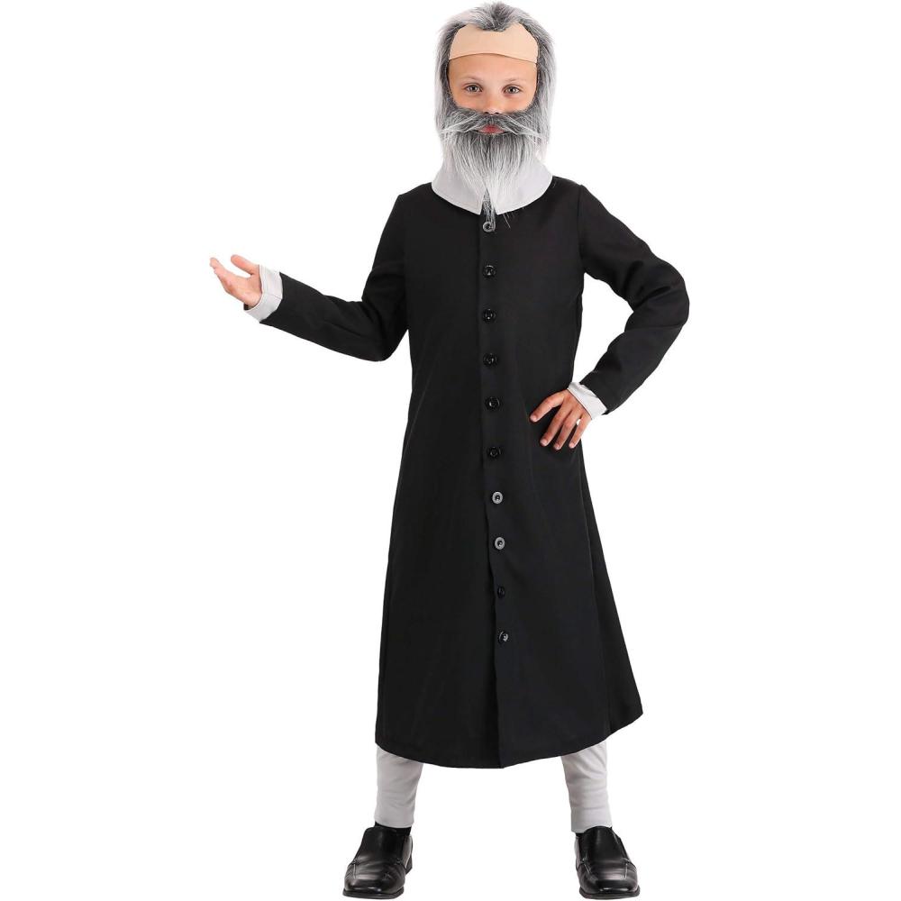 imageKids Historical Scientist Costume With Jacket Pants And Wig  Galileo Galilei Outfit For Halloween or Cosplay