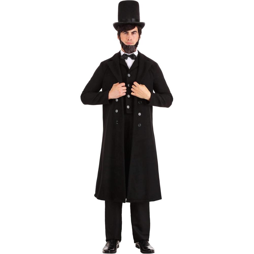 imageMens Abraham Lincoln Halloween Costume  Adult Abe Lincoln Authentic Outfit for Historical Themed DressUp and Events