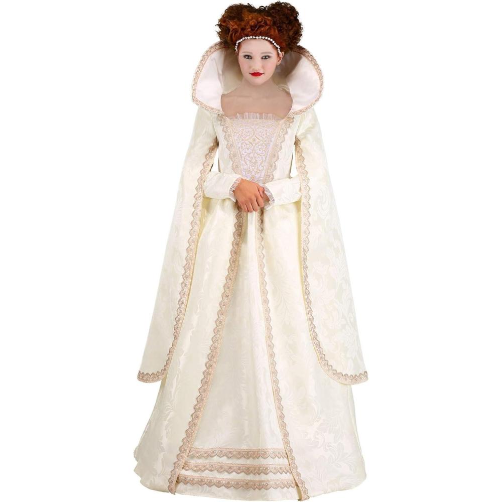 imageQueen Elizabeth Costume for Women White Victorian Ball Gown for Renaissance Cosplay Costume