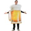 imageAdult Foamy Beer Mug Halloween Costume  Hilarious Glass Drink Panels wElastic Shoulder Straps for a Fun ampamp Festive Look