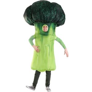 Adult Green Inflatable Scrumptious Broccoli Costume, Broccoli Vegetable Halloween Costume