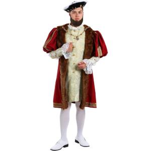 Adult Henry The VIII Costume for Men, Royal English King Halloween Costume, Henry the Eighth Regalia
