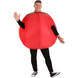 Adult Inflatable Tomato Costume – Polyester Bodysuit with Built-in Fan