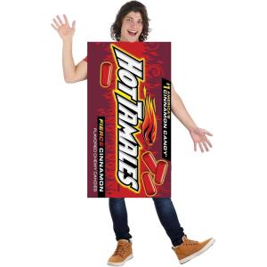 Hot Tamale Candy Adult Costume – Jersey Knit Fabric, Foam Panels, Printed Graphics
