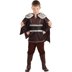 Victorious Viking Boy Costume with Tunic, Pants, Cape, Wrist Cuffs & Belt