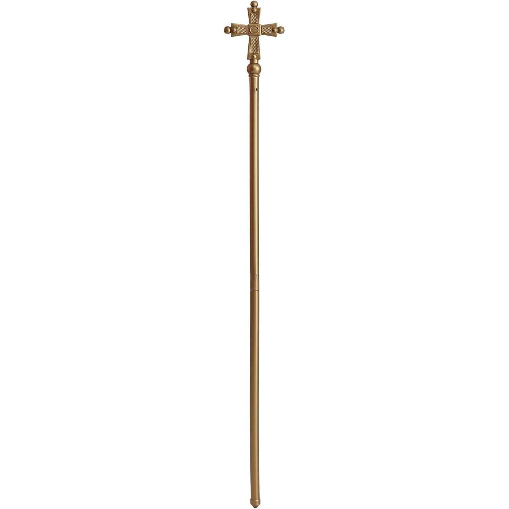 imageAdult Holy Staff Accessory TwoPiece Plastic Staff 56quot Tall Snap Together for Easy Assembly