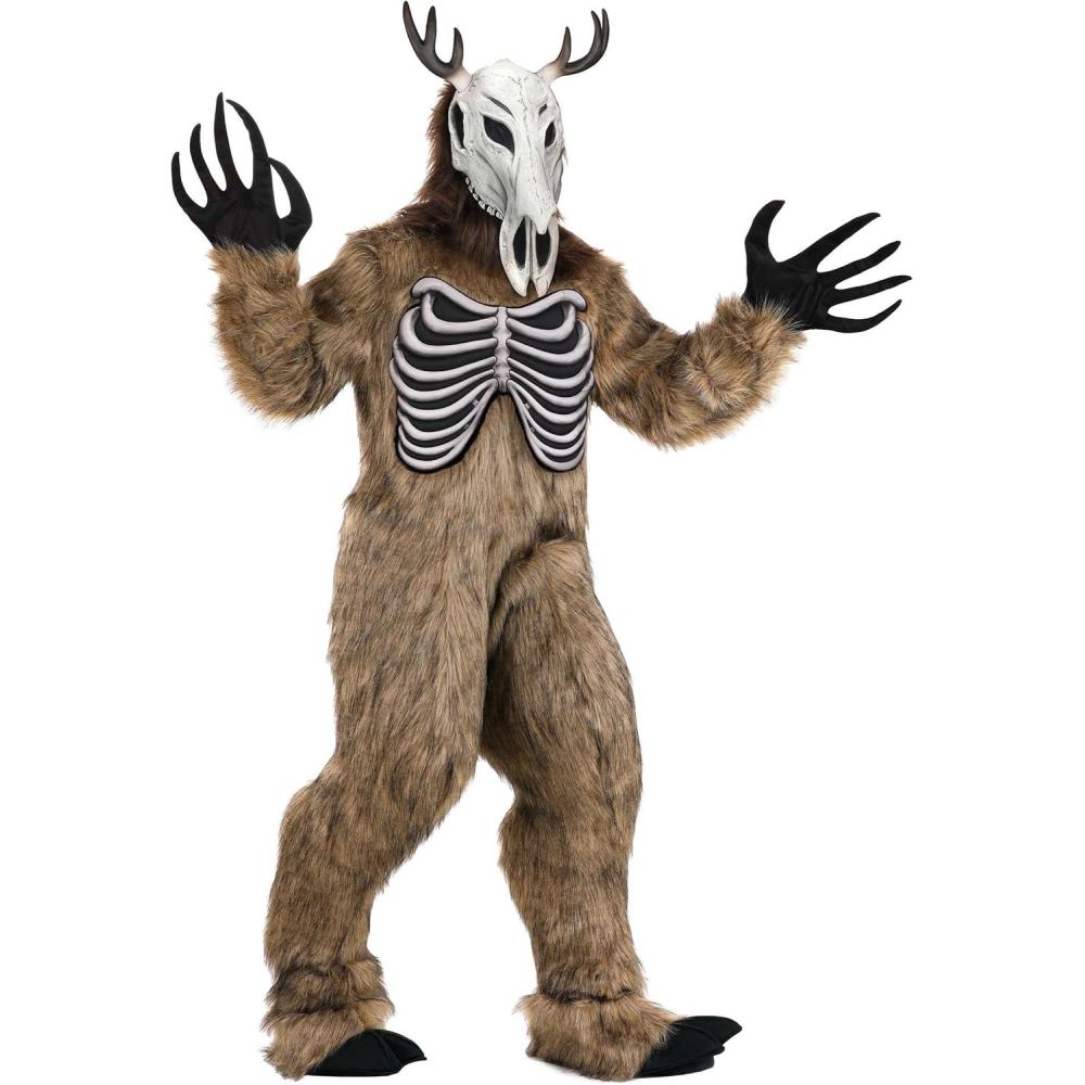 imageAdult Wendigo Costume  Haunted Deep Woods Folklore Cryptid  Cursed Antler Monster Costume