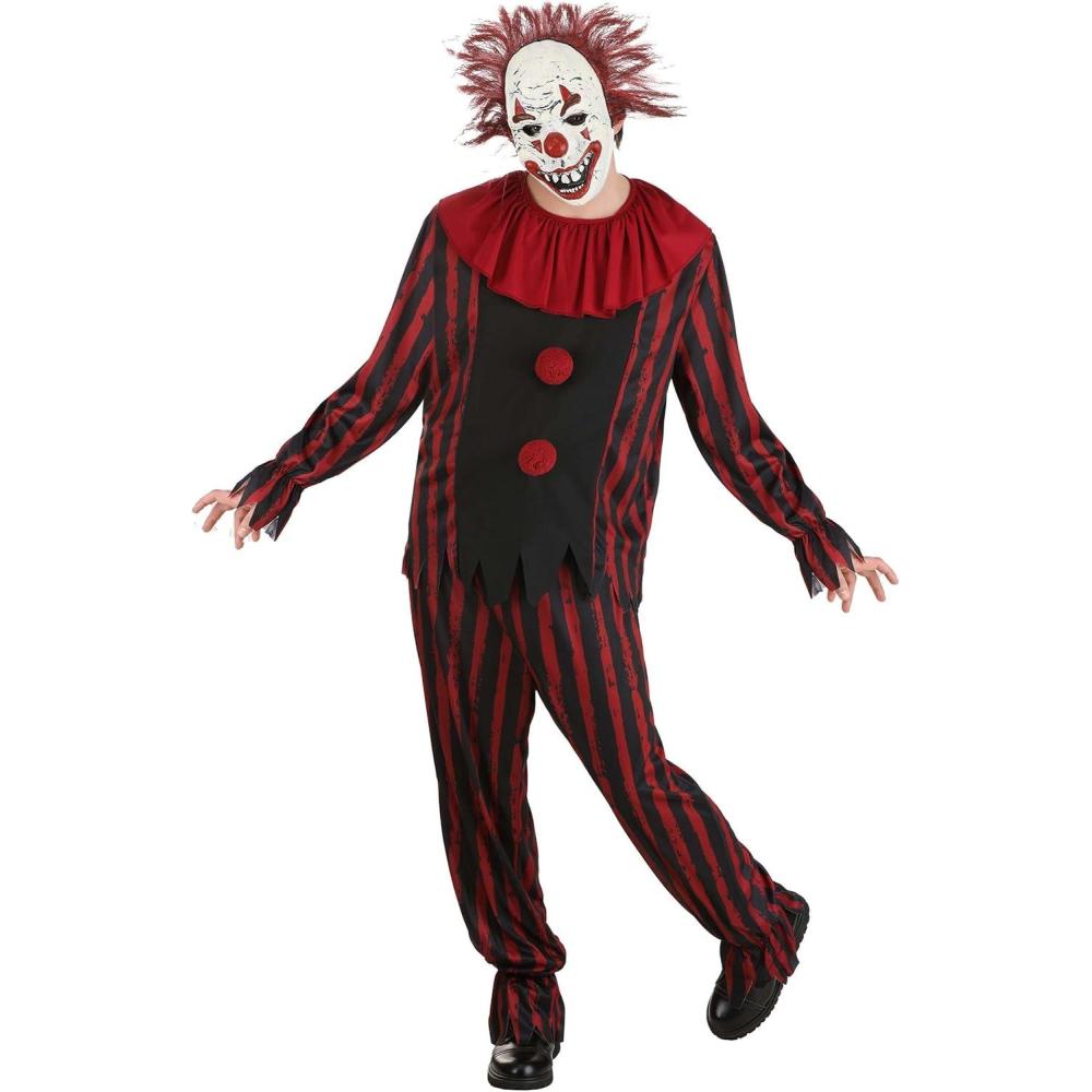 imageChuckles the Clown Sustainable Materials Adult Costume  Evil Clown Costumes