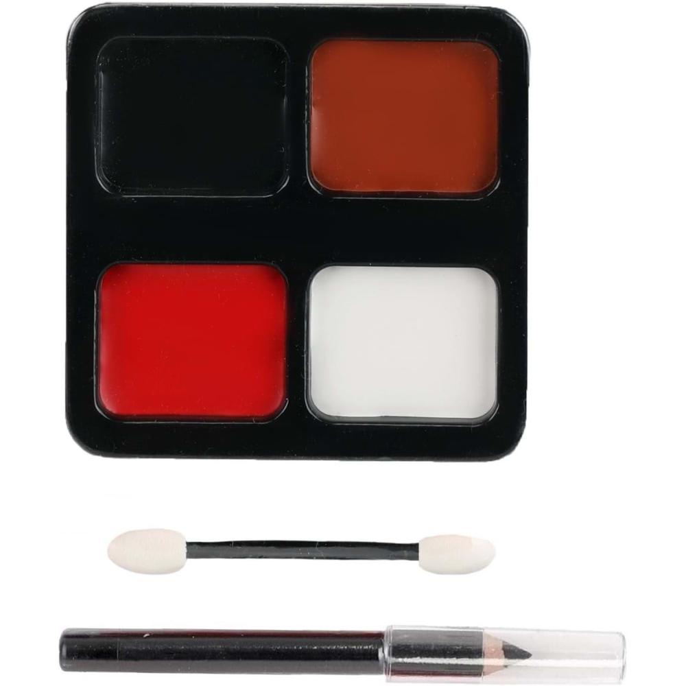 imageFun Costumes Caribbean Buccaneer Pirate Makeup Kit 4 Color Tray Design PencilStencilCrayon Applicator Tool