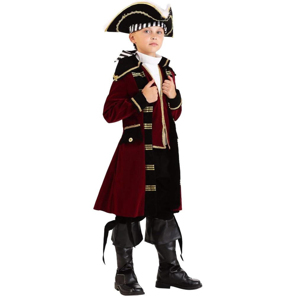 imageFun Costumes Deluxe Captain Hook Costume for Kids  Medium  RedXSmall