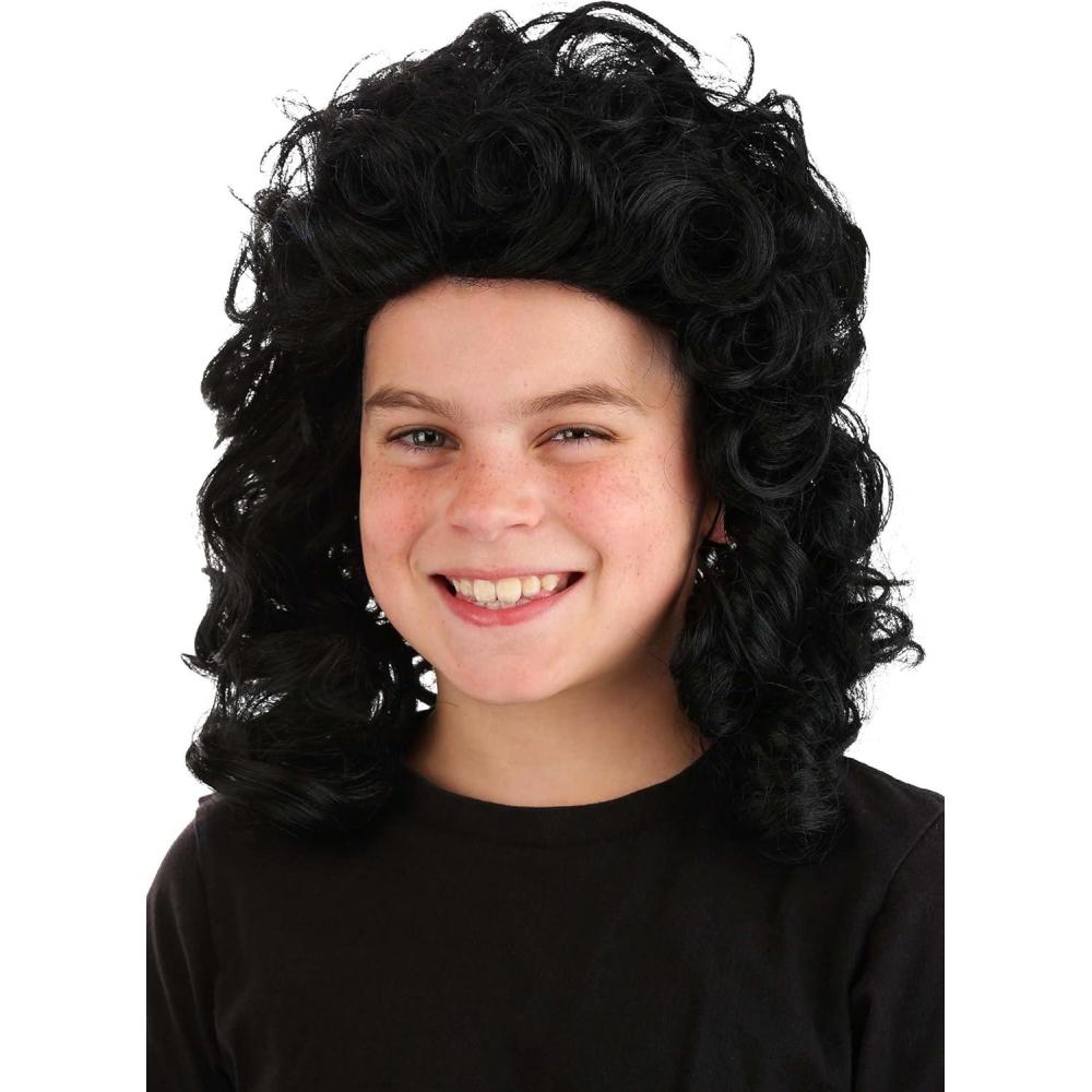 imageFun Costumes Kids Pirate Wig Black Curly ampamp Wavy Buccaneer Wigs for Children Pirate Cosplay Costume Accessory for Boys  Standard  BlackStandard