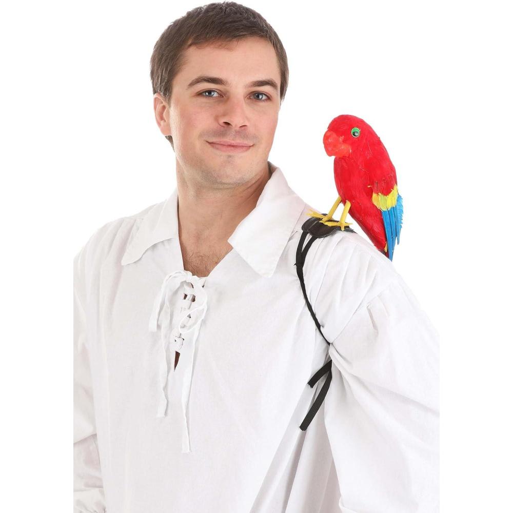 imageFun Costumes Parrot Shoulder Accessory Foam Feathered Bird Prop with Elastic Straps ampamp Colorful Design
