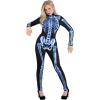 imageWomens XRay Skeleton Bodysuit Costume  Womens Skinny Stretch Spandex Skeleton Bodysuit for Halloween Party
