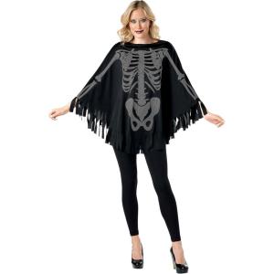 Adult Skeleton Poncho Costume