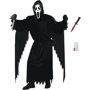 Fun World unisex-adult Ghost Face Costume Set(Black)