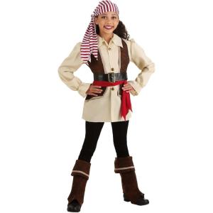 Girls Pirate Costume | Cavalier Buccaneer Princess Party Dress with Accessories for Halloween, Cosplay