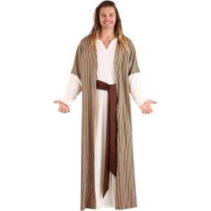 Joseph Costume for Men – Lightweight Polyester Tunic with Attached Robe, Adjustable Belt, and Traditional Styling