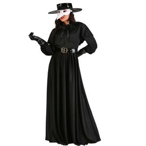Plague Doctor Costume Women Doctor Plague Mask, Dress, and Cape for Adults