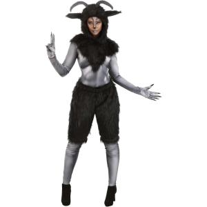 Women’s Baphomet Costume for Adults – Half Goat Demon Diety Horned Monster