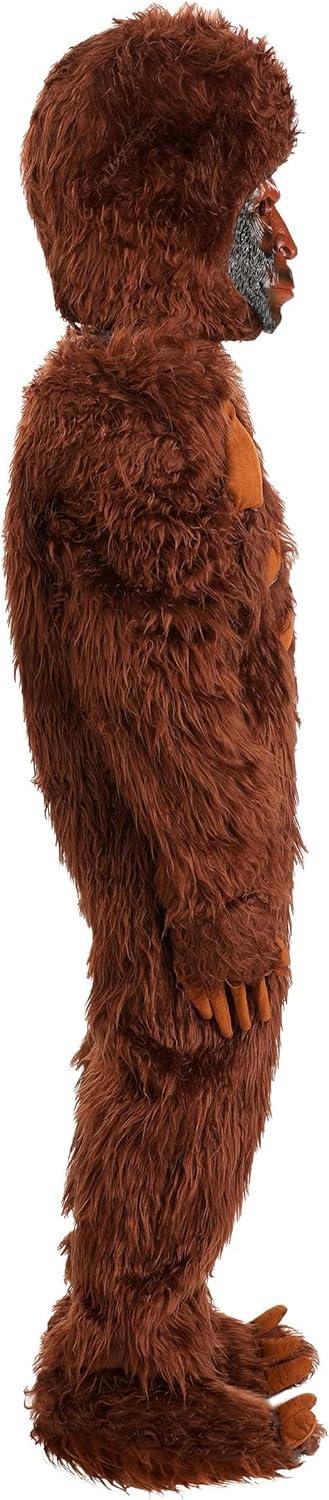 imageKids Bigfoot Costume Children Sized Sasquatch Costume with Mask and Gloves Furry Woodland Cryptid Forest Ape