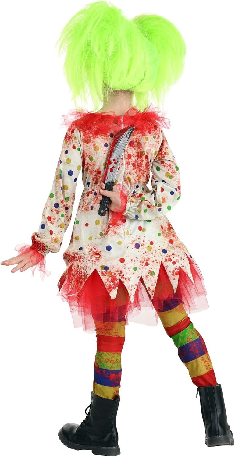 imageKids Creepy Killer Clown Spooky Costume for Girls Horror Cosplay Scary Theme Party Haunted Houses ampamp Halloween