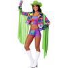 imageWomans Macho Man Wrestler Costume Randy Savage Uniform With Fringe Jacket Tank Top Shorts Hat And A Pair Of Hand Wraps