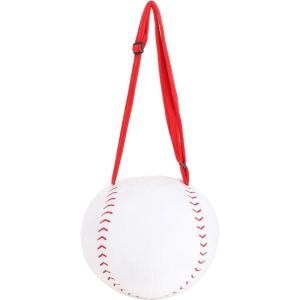 elope Baseball Costume Companion Bag – Stuffed Baseball Purse with Adjustable Strap and Embroidered Lacing(Standard)