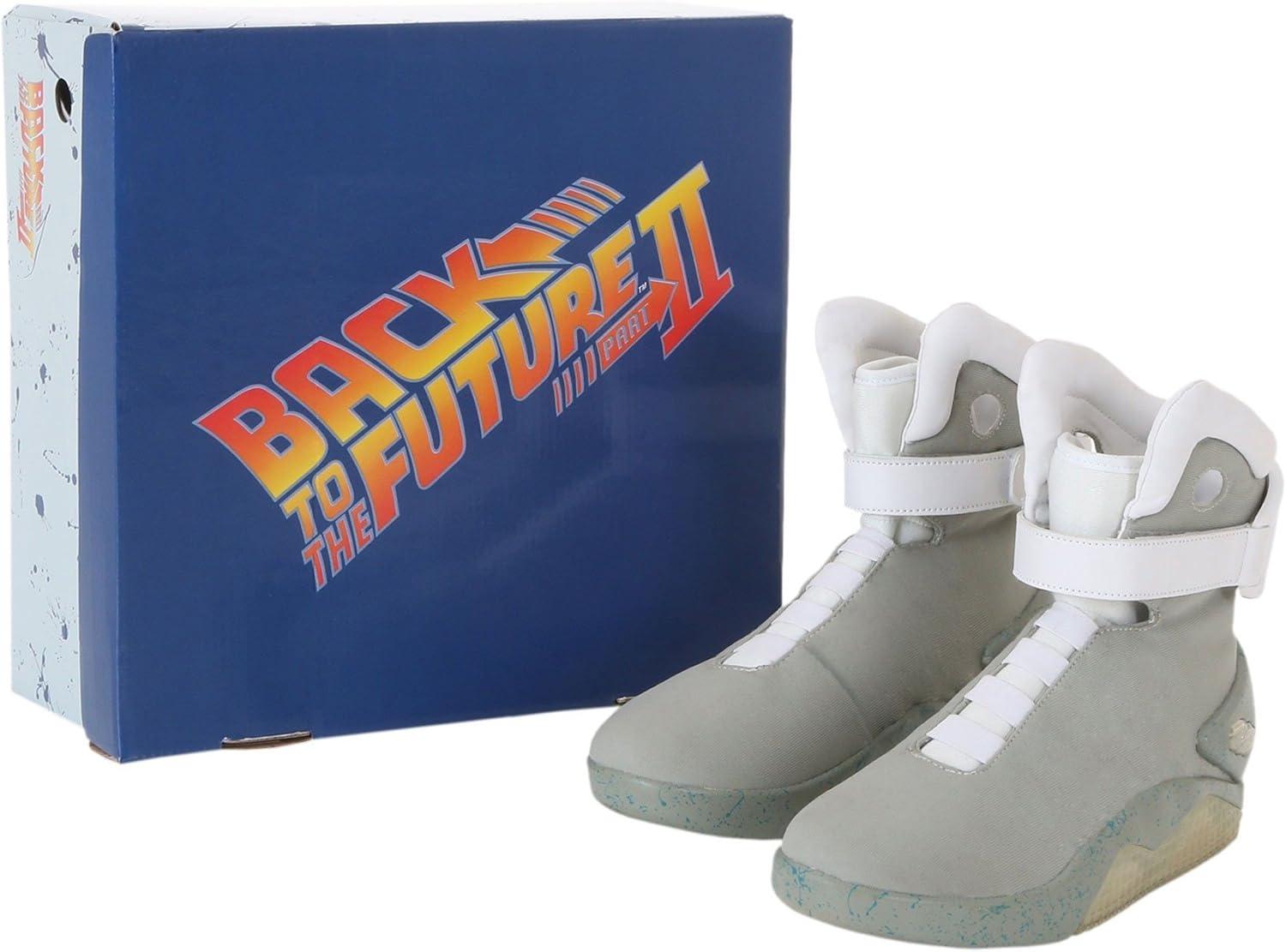 imageFun Costumes Adult Light Up Back to the Future 2 II Shoes with Charging and Adjustable Straps Officially LicensedGrey