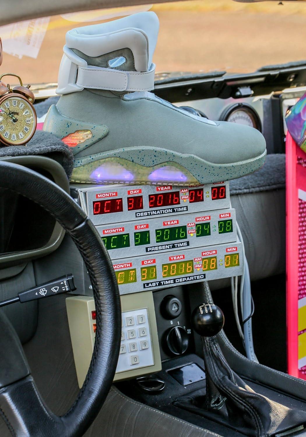 imageFun Costumes Adult Light Up Back to the Future 2 II Shoes with Charging and Adjustable Straps Officially LicensedGrey