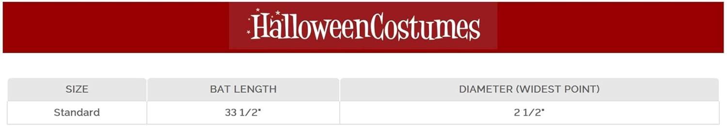 imageFun Costumes Adult Plastic Baseball Bat Wood Look Standard Bundle