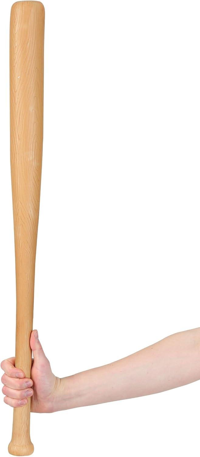 imageFun Costumes Adult Plastic Baseball Bat Wood Look Standard Bundle