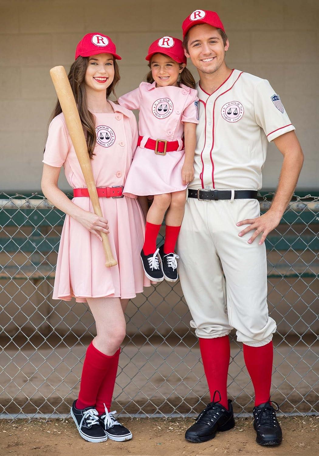 imageToddler Girls A League of Their Own Dottie Halloween Costume Kids Baseball Dress with Cap Hat and Socks for Playtime Fun 4T Bundle2T