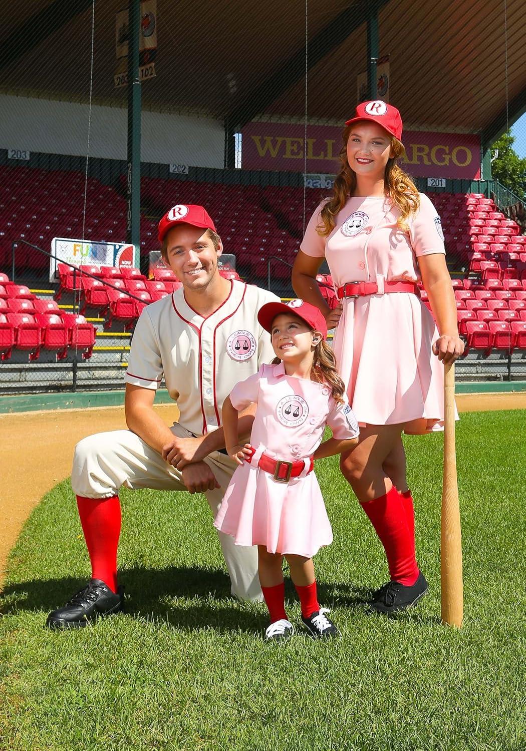 imageToddler Girls A League of Their Own Dottie Halloween Costume Kids Baseball Dress with Cap Hat and Socks for Playtime Fun 4T Bundle2T
