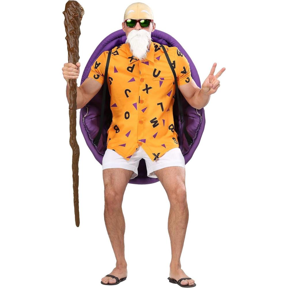 imageAdult Plus Size Dragon Ball Z Master Roshi Costume  Plus Size Anime Costume with Shirt Shorts ampamp AccessoriesCostume