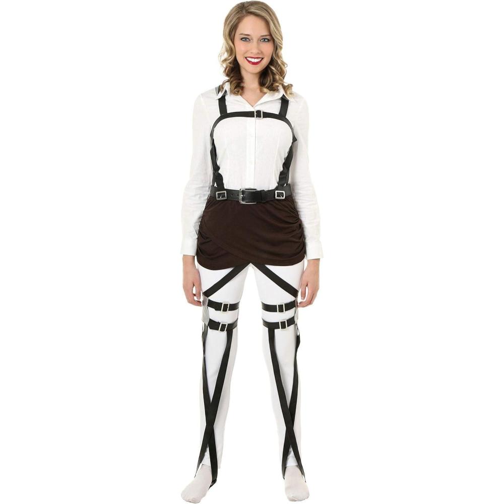 imageAttack on Titan Mikasa Costume Kit Female Harness Blades Scout Gear