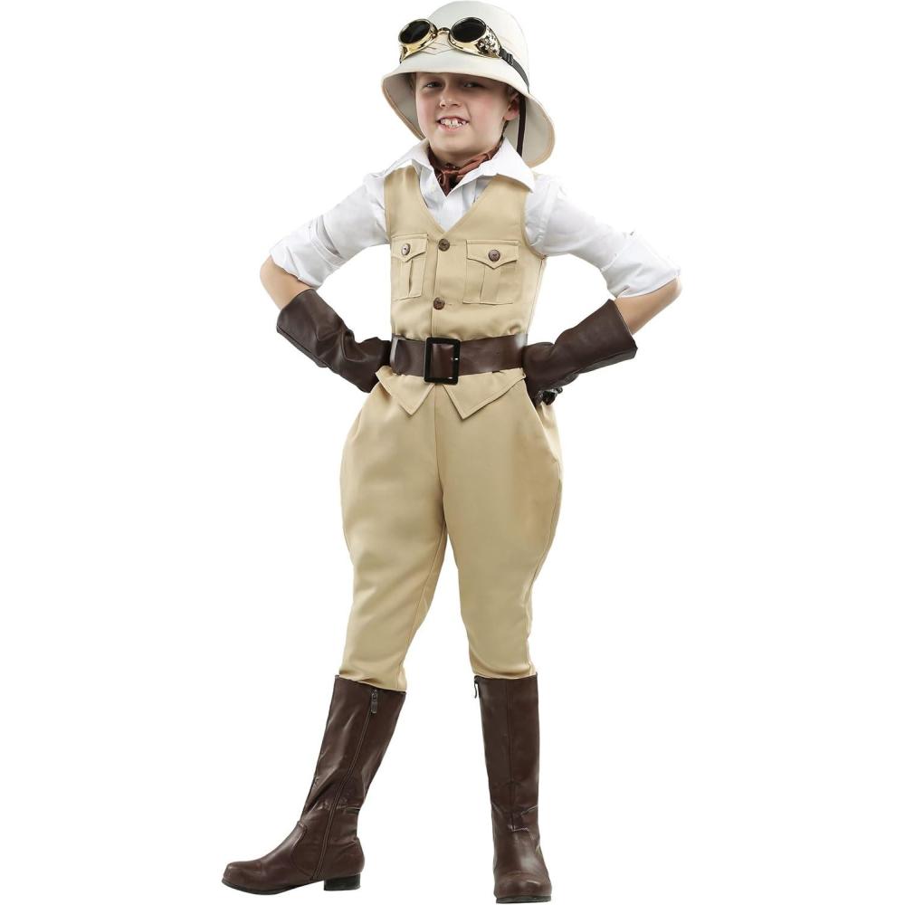 imageBoys Safari Hunter Adventure Costume  Vest Jodhpur Pants Elastic Waistband 100 Polyester