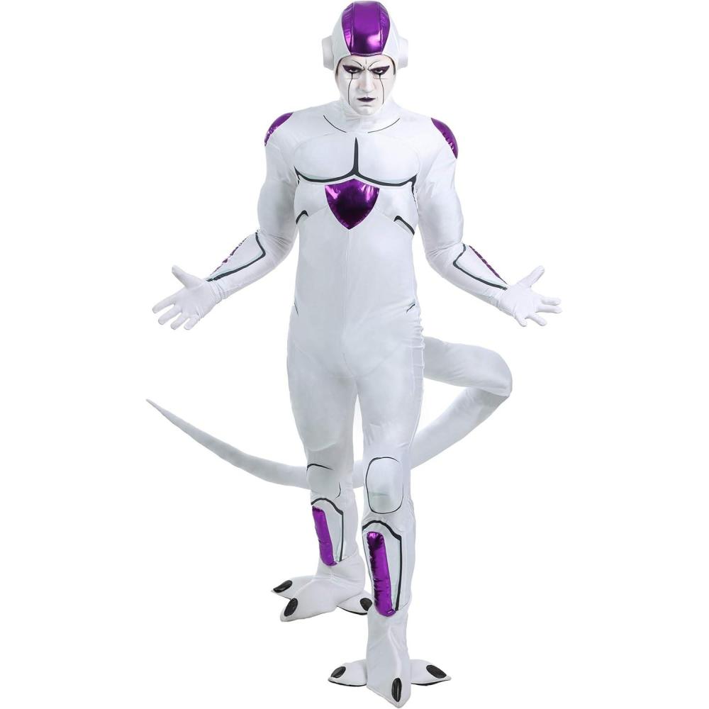 imageEyeCatching Dragon Ball Z Frieza Costume  Officially Licensed Jumpsuit with Foam Helmet and Shoe Covers