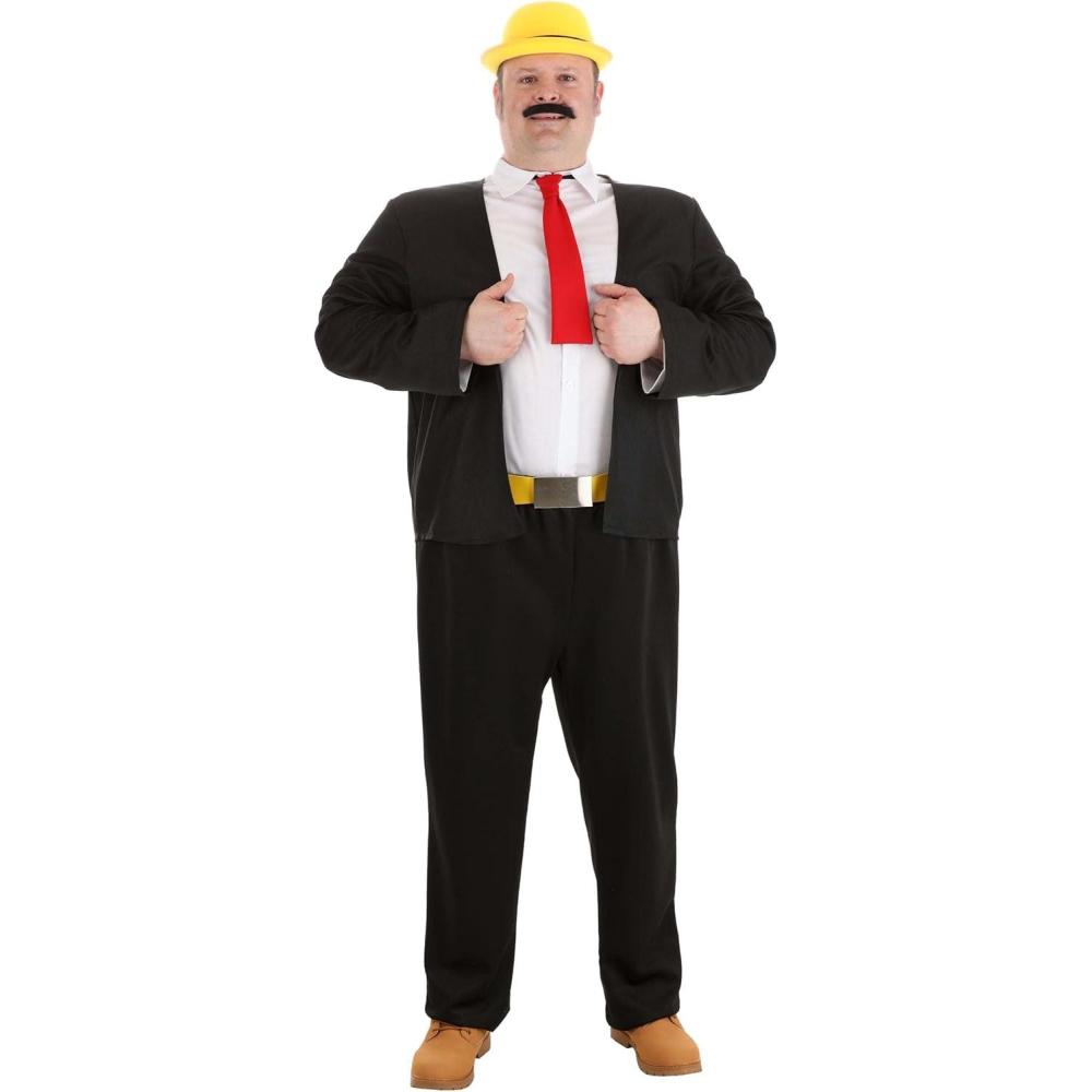 imageMens Plus Size Wimpy Popeye Outfit with Hat Halloween Costume for Adults
