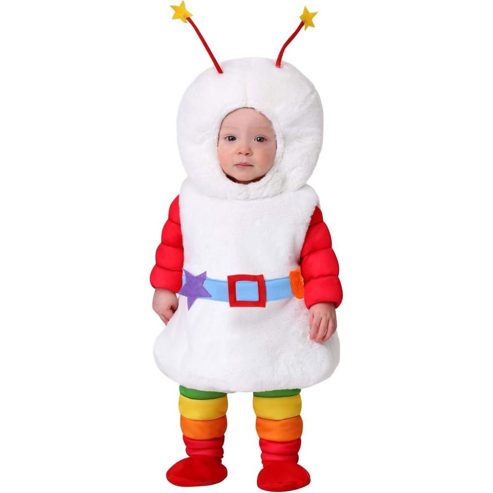 imageToddler Rainbow Brite Sprite Costume Furry Creature With Hooded Bubble Tunic And Attached Belt Shirt Pants And Booties