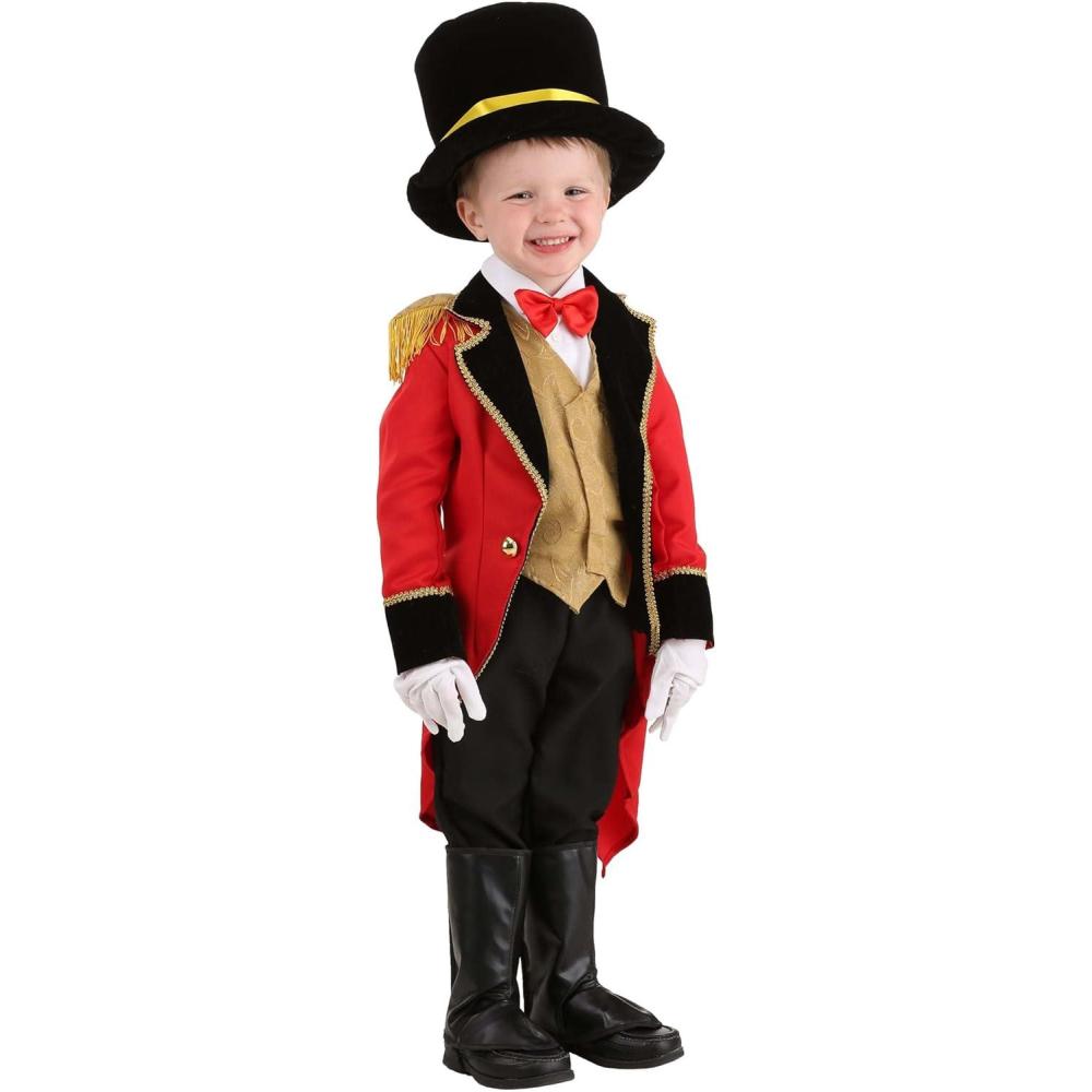 imageToddler Ringmaster Costume  Circus Ensemble With Polyester And Rayon Twill Materials Tailcoat Uniform Outfit