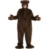 imageAdult Deluxe Furry Brown Bear Costume Cuddly Grizzly Bear With Jumpsuit Attached Mitts Headpiece And Pair Of SlippersFurry Bear Costume  Brown