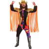 imageWWE Adult Macho Man Randy Savage Costume Mens Wrestler Halloween Costume Sequin Cowboy Hat fingerless gloves