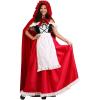 imageWomens Deluxe Red Riding Hood Costume Fairytale Little Red Riding Hood Outfit for Adults With Hooded Cape Dress And Apron