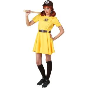 A League of Their Own Adult Kit Costume | Women’s Racine Belles Baseball Uniform | Halloween Movie Outfit(Costume)