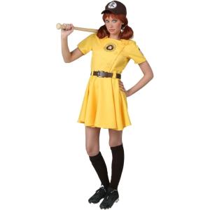 A League of Their Own Baseball Player Costumes – Twill Dress with Patches & Belt